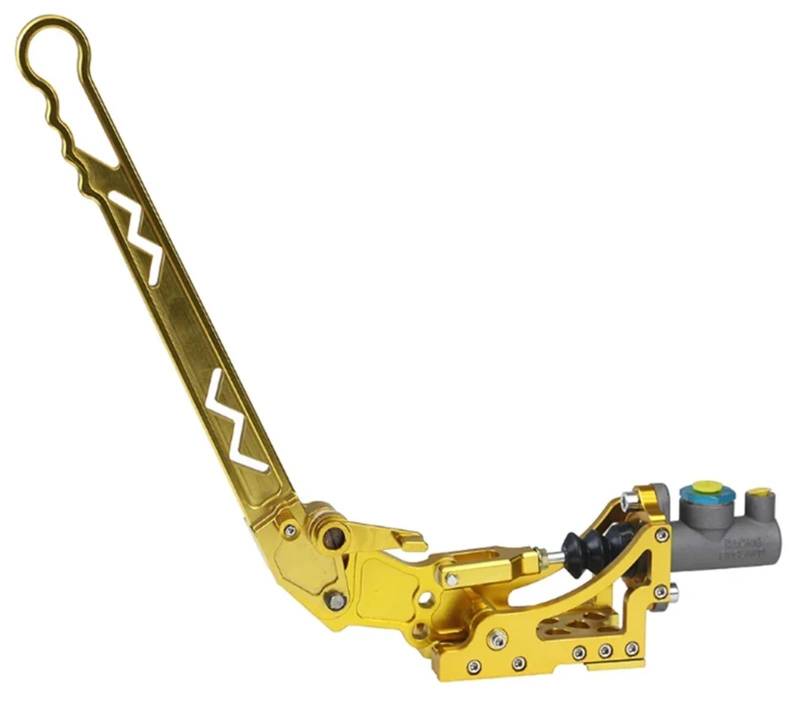 Feststellbremse Universal Racing Hydraulische Handbremse Aluminium Auto Modifizierte Vertikale Drift Handbremse Parkplatz Rally Hebel Auto Teile Handbremsen Systeme(Gold) von RLVYTA