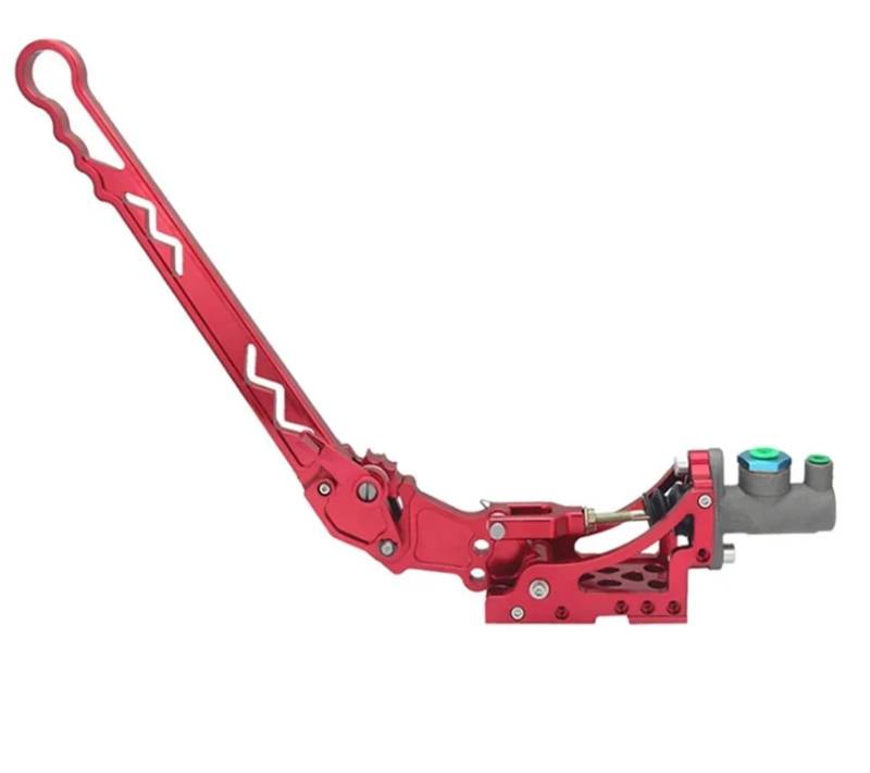 Feststellbremse Universal Racing Hydraulische Handbremse Aluminium Auto Modifizierte Vertikale Drift Handbremse Parkplatz Rally Hebel Auto Teile Handbremsen Systeme(Red) von RLVYTA