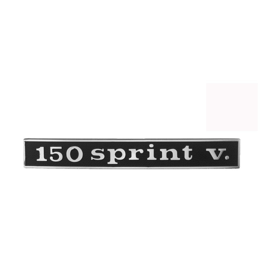 Emblem/Schriftzug ' 150 Sprint v. ' für Vespa Sprint Veloce 150-2 Pins 132x17mm Lochabstand 110mm Emblem/Schriftzug ' 150 Sprint v. ' für Vespa Sprint Veloce 150-2 Pins 132x17mm Lochabstand 110mm von RMS