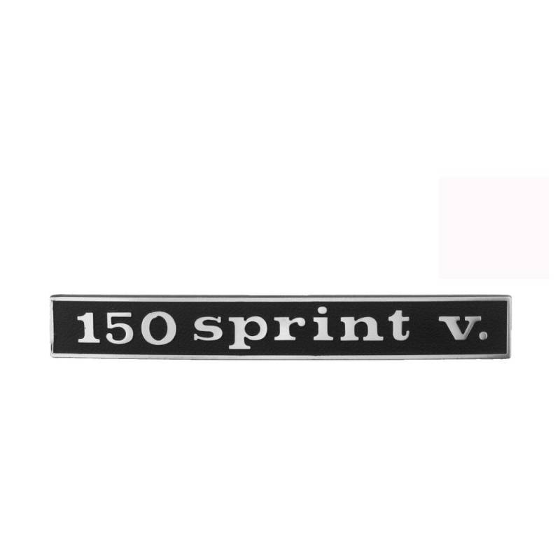Emblem/Schriftzug ' 150 Sprint v. ' für Vespa Sprint Veloce 150-2 Pins 132x17mm Lochabstand 110mm von RMS