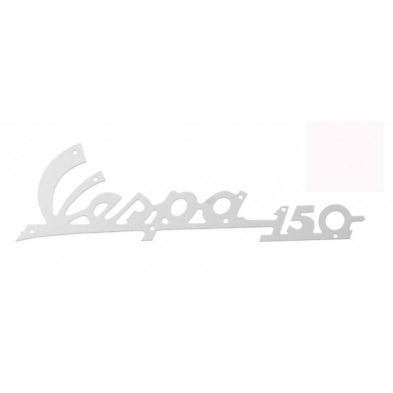 Emblem/Schriftzug ' Vespa 150 'Aluminium matt, Befestigung mit 8 Nieten 140x50 mm von RMS