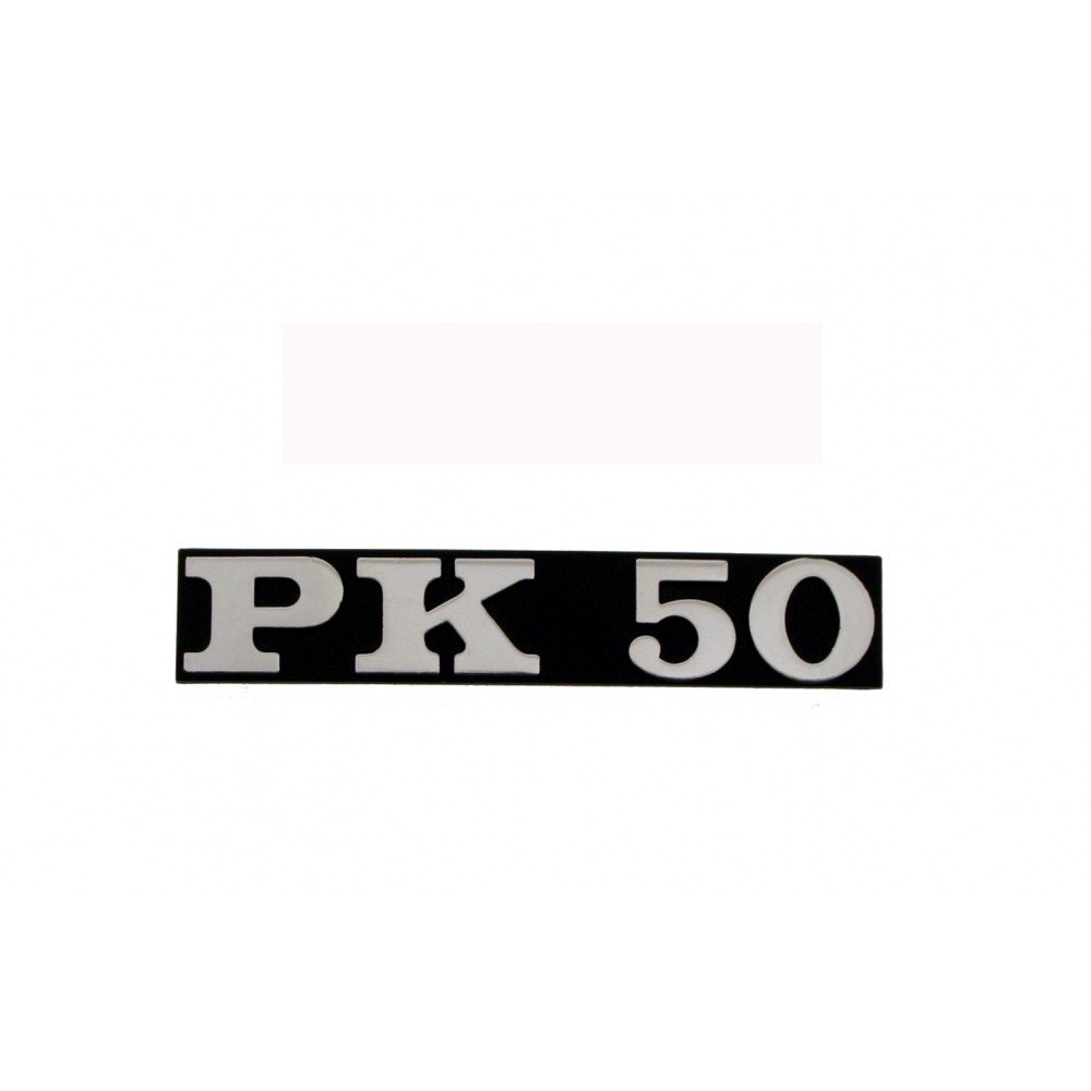RMS Emblem/Schriftzug 'PK 50' Seitenhaube für Vespa PK 50 Modelle - Schwarz, Metall, Chrom, Vespa Zubehör, Emblem, 95x17mm, 2 Pins Lochabstand 80mm RMS Emblem/Schriftzug 'PK 50' Seitenhaube für Vespa PK 50 Modelle - Schwarz, Metall, Chrom, Vespa Zubehör, Emblem, 95x17mm, 2 Pins Lochabstand 80mm von RMS
