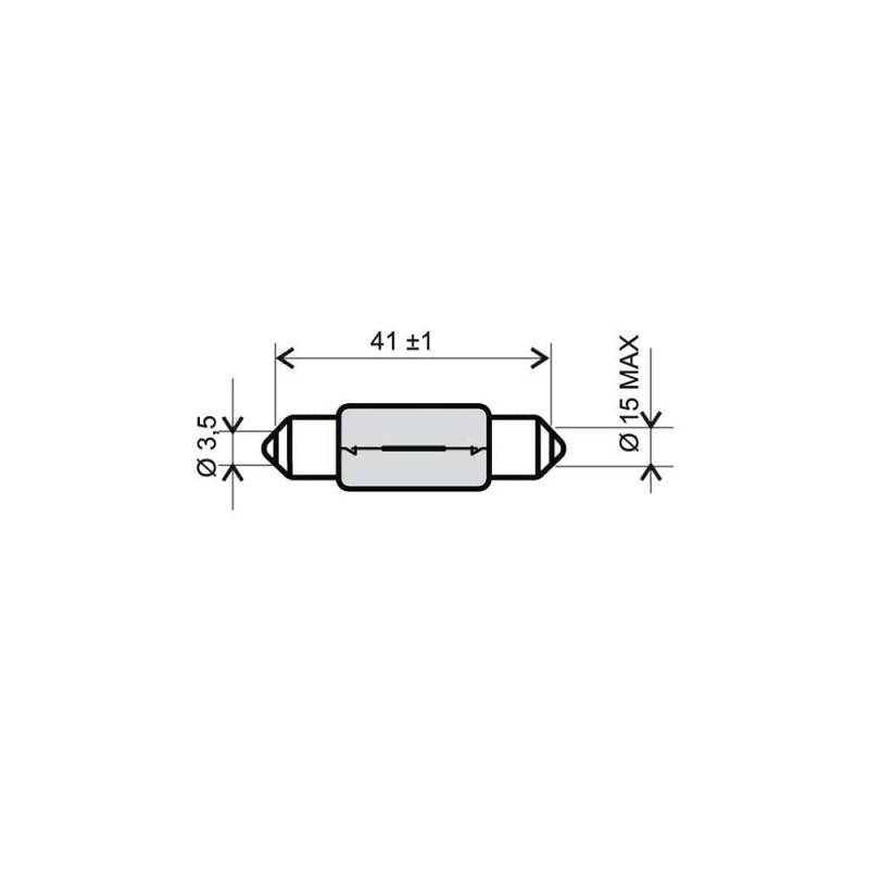 Leuchtmittel 6 V-15 Watt Soffitte 15 x 42 von RMS