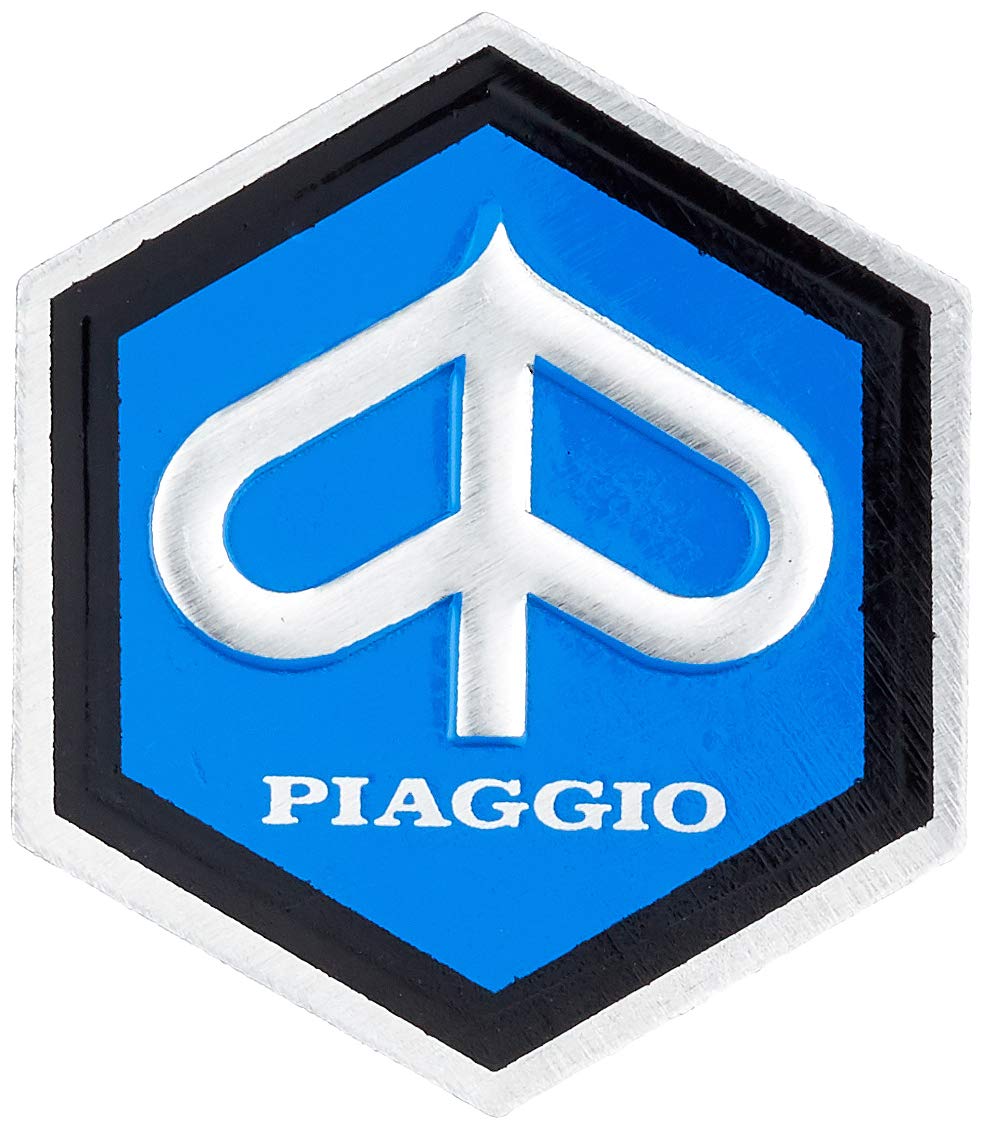 Piaggio Hexagon Cascade Emblem for Vespa 50/ET3 etc – Aluminium, 25 x 30 mm Self-Adhesive von RMS