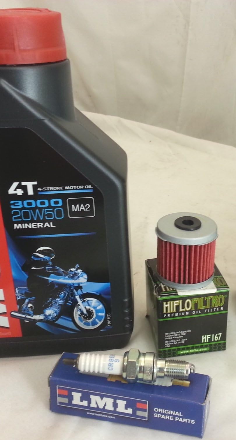 Wartungsset LML Star 4T 125/150/151cc Getriebe und Automatik Ölfilter Kerze Wartungsset LML Star 4T 125/150/151cc Getriebe und Automatik Ölfilter Kerze von RMS