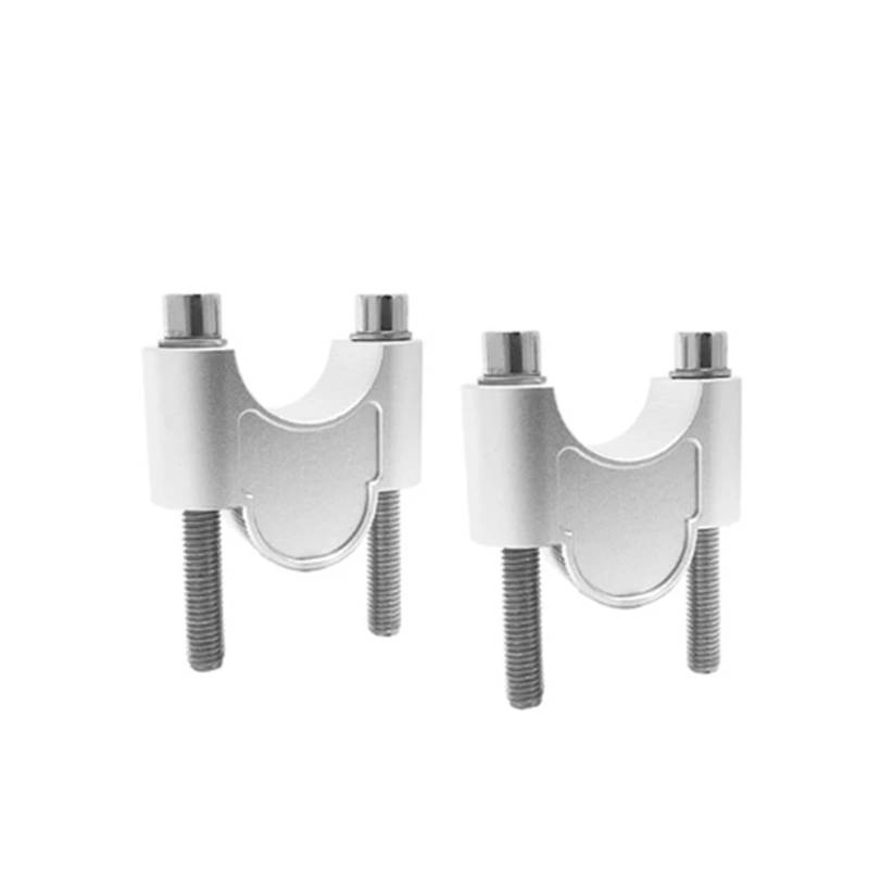 Motorrad Riser Motorrad Silber Schwarz Lenker Riser Montieren Griff Bar Clamp Aufstieg Verlängern Adapter Fit Für LONCIN VOGE 300 Rally 300 GY RALLY300 von RNKJFJGW