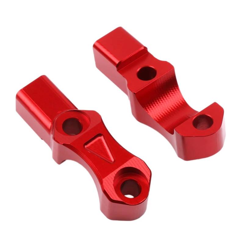 Motorrad Riser Motorrad Universal CNC Verlängerung Stange Feste Lenker Riser 22mm7/8Inch Griff Bar Clip Halter Clamp Rot von RNKJFJGW