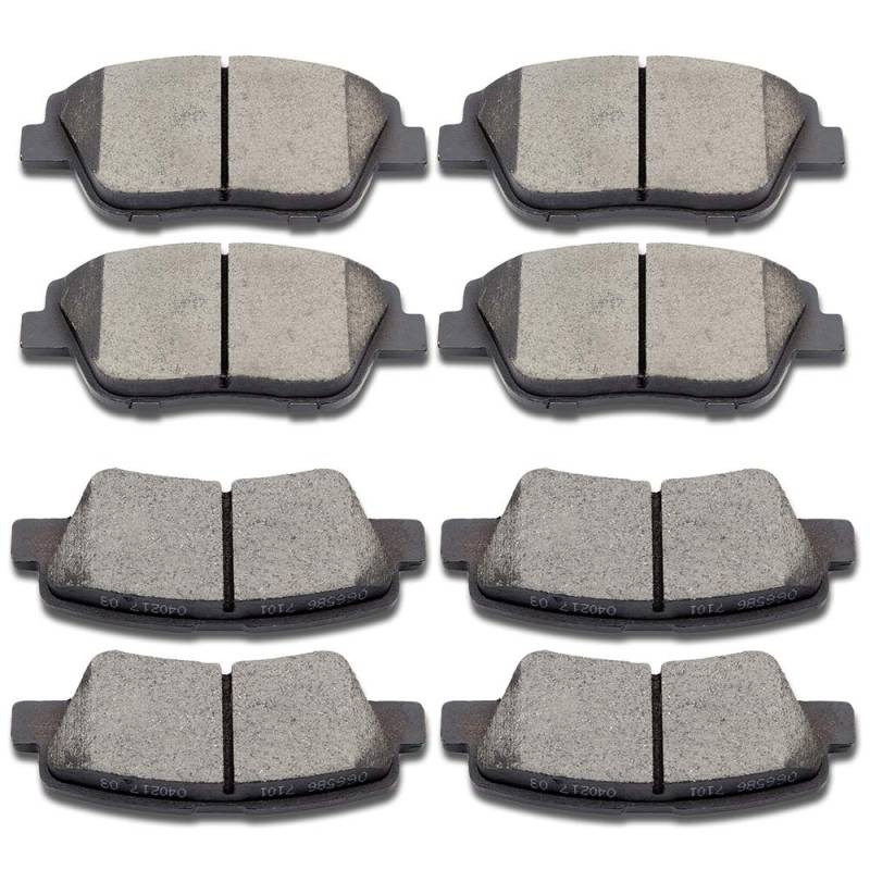 ROADFAR Premium-Keramik-Bremsbelag-Set, 8-teilig, passend für Hyundai Sonata 2009–2015, 2011–2016 Kia Optima von ROADFAR