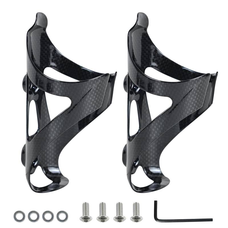 ROADNADO Carbon Flaschenhalter, Carbon Wasserflaschenhalter für Rennräder Fahrrad MTB Flaschenhalter Radfahren Flaschenhalter 28g Ultraleicht und Stark Anzug für Wasserkocher 72-74mm Durchmesser von ROADNADO