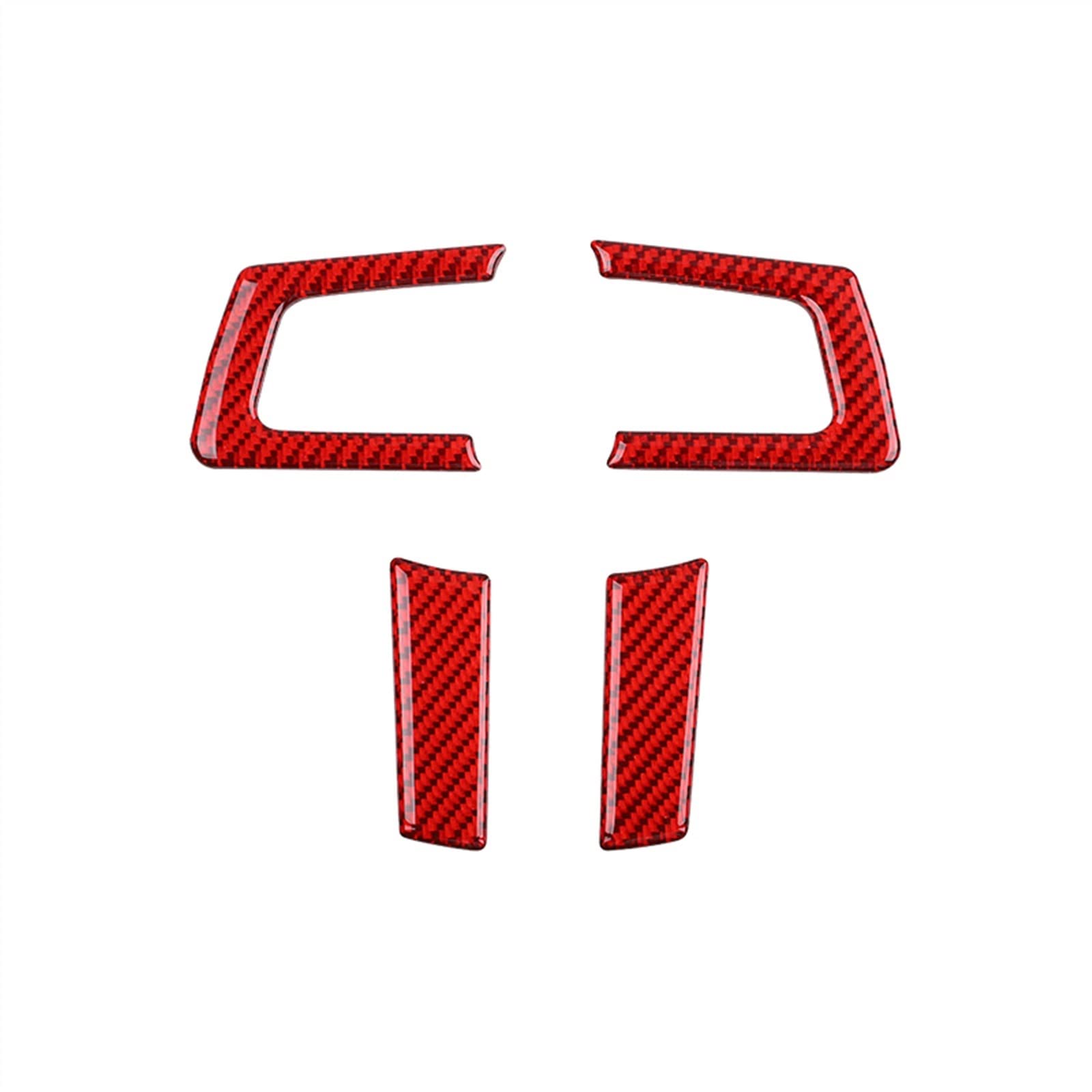 Innenarchitektur Carbon-Faser-Auto-Innenraum-Lenkrad-Knopf-Rahmen-Abdeckungs-Autozubehör Für Mazda Mx-5 Für Miata Nc 2009-2015 (Color : Rosso) von ROANNY