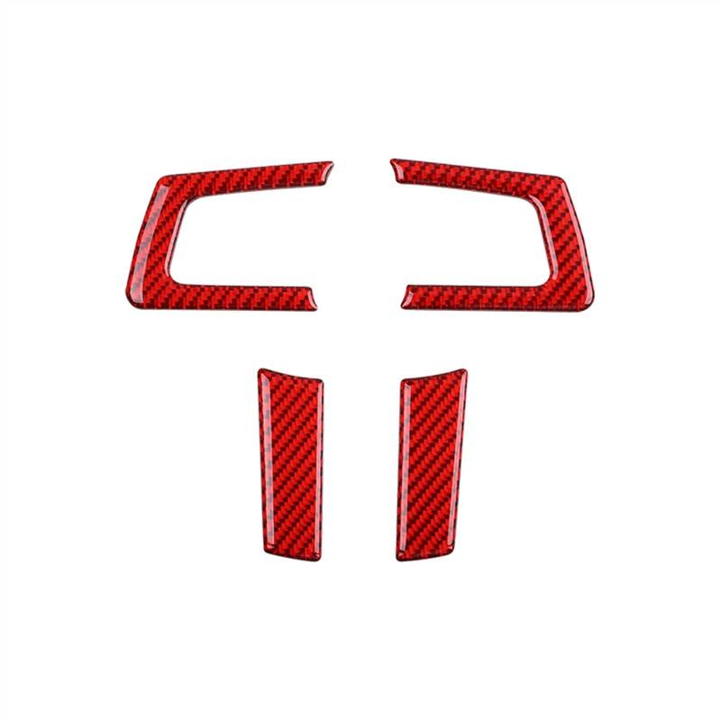 Innenarchitektur Carbon-Faser-Auto-Innenraum-Lenkrad-Knopf-Rahmen-Abdeckungs-Autozubehör Für Mazda Mx-5 Für Miata Nc 2009-2015 (Color : Rosso) von ROANNY