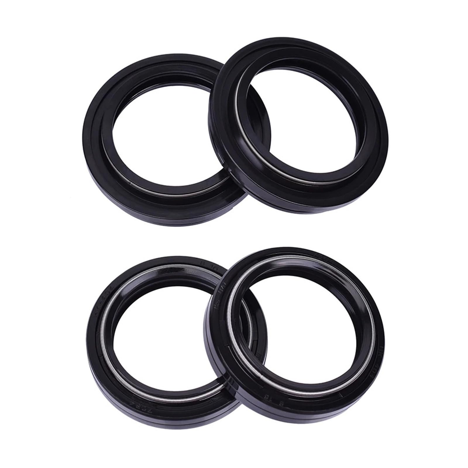 37X49X8/10MM Motorrad Gabel Dämpfer Öl Dichtung Staub Abdeckung for EX 250 ZL 600 A/B GPZ for GS 1000/1150/850 GS E/ET GSX for XJ 900/650(2pcs oil 2pcs dust) von ROAOFFGB