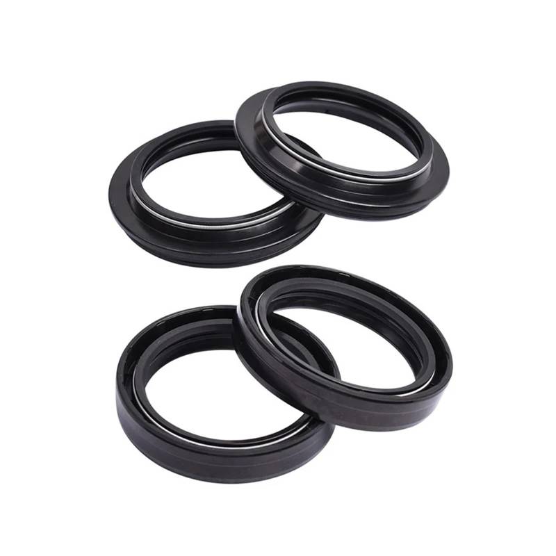 45x58x11mm Motorrad Gabel Dämpfer Öl Dichtung Staub Abdeckung for F800GS G450X G650X HP2 ENDURO Cagiva Canyon 500 for CB1000C CB1100F VF750F(2pcs oil 2pcs dust) von ROAOFFGB