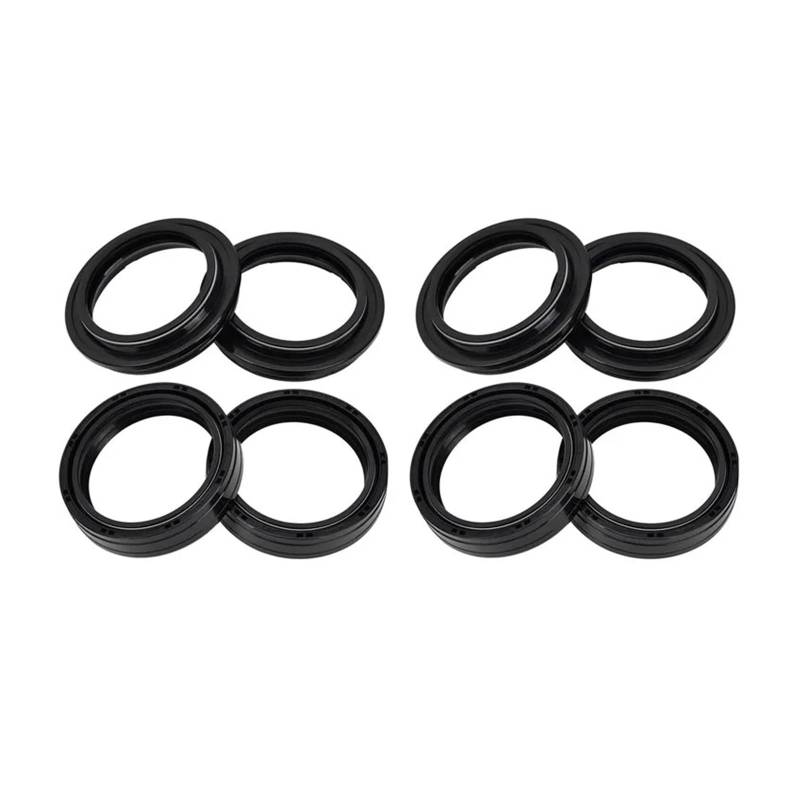 49x60x11 Motorrad Gabel Dämpfer Öl Dichtung Staub Abdeckung for Dyna Low Rider EFI FXDLI FXDL Rocker FXCW(4pc Seal 4pc Cover) von ROAOFFGB