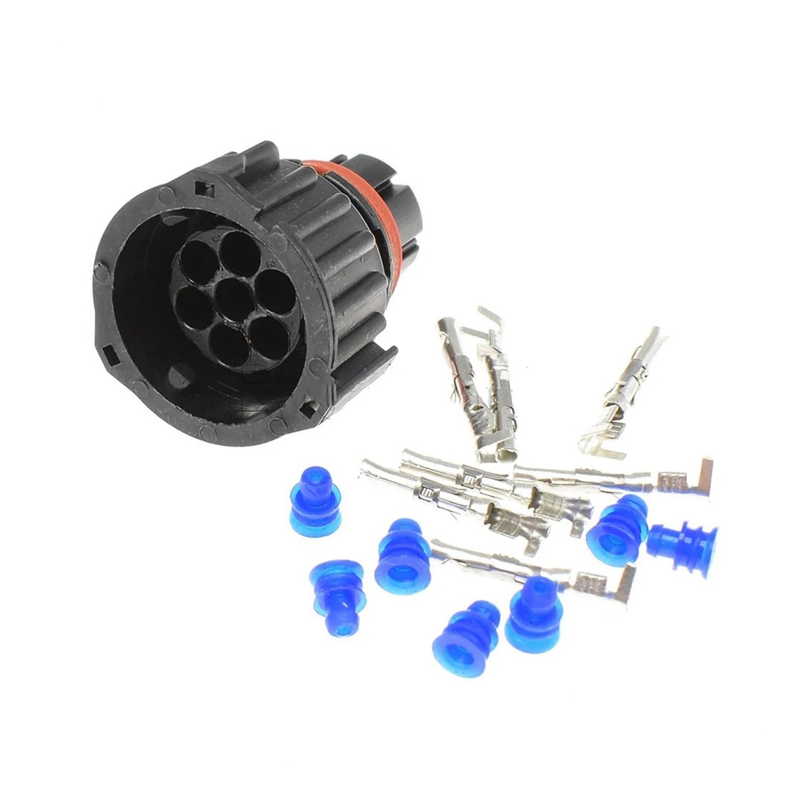 ROBAUN 1-20Set 7 Pin Amp 1,5 mm BU-STE Kpl Rund-Din-Gehäuse männlich weiblich Steckverbinder 968421-1 967650-1 1718230-1(Female Set,1Set) von ROBAUN