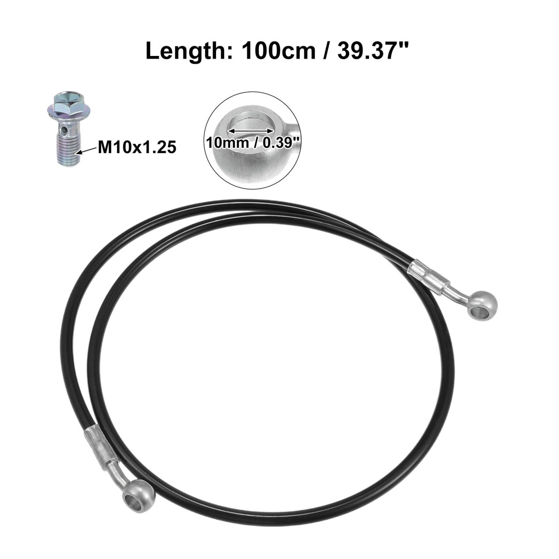 ROBAUN 1 Set 30/50/60/80/90/100/110/150/180/200/220cm Brems Schlauch Motorrad Hydraulische Bremse Bike Linie Öl Schlauch Rohr(100cm) von ROBAUN