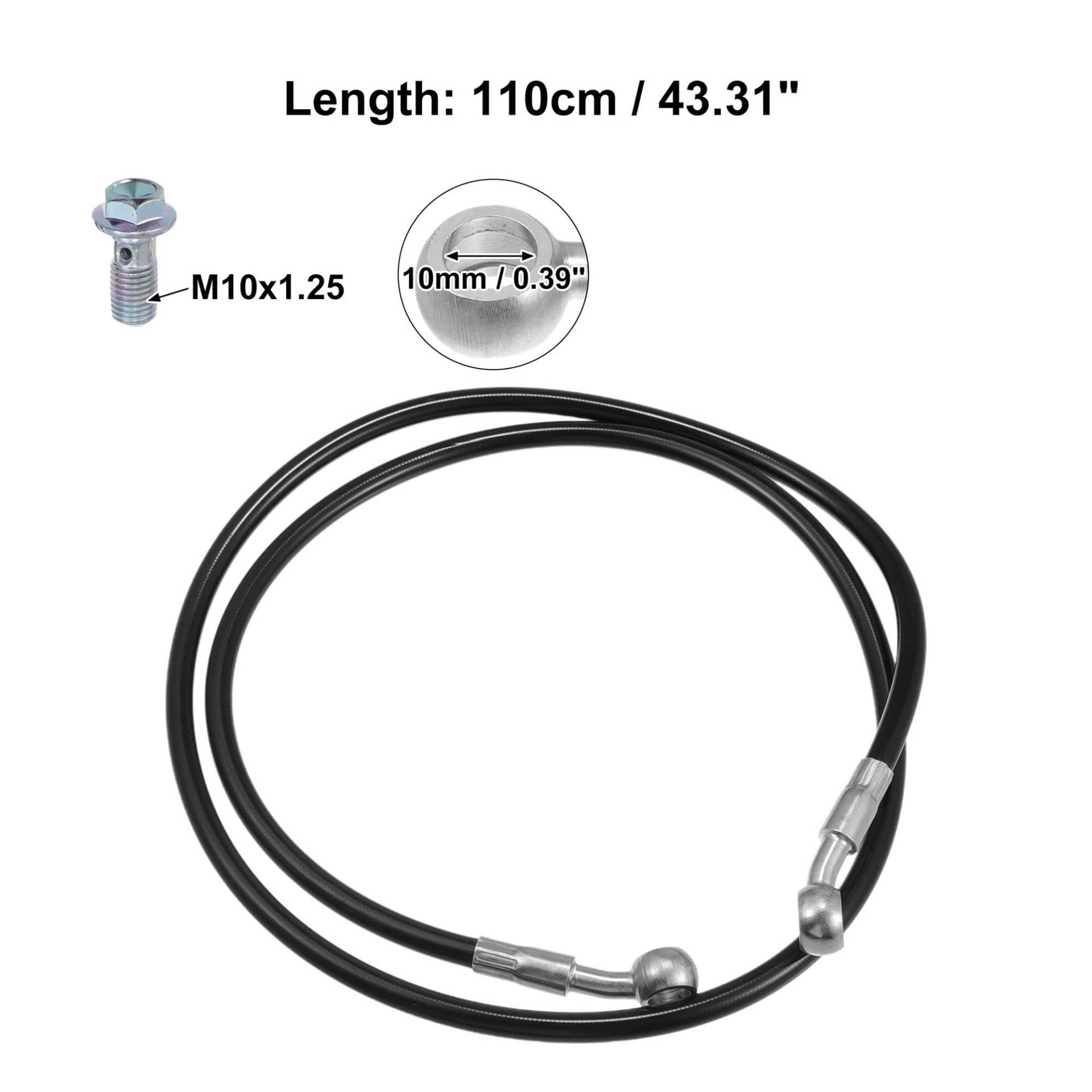 ROBAUN 1 Set 30/50/60/80/90/100/110/150/180/200/220cm Brems Schlauch Motorrad Hydraulische Bremse Bike Linie Öl Schlauch Rohr(110cm) von ROBAUN