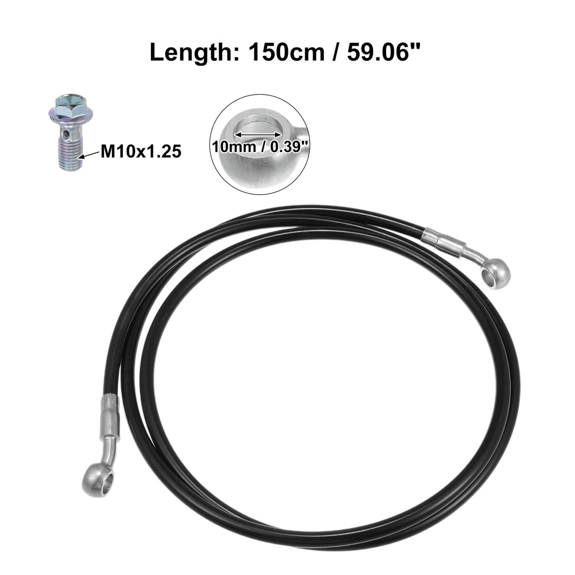 ROBAUN 1 Set 30/50/60/80/90/100/110/150/180/200/220cm Brems Schlauch Motorrad Hydraulische Bremse Bike Linie Öl Schlauch Rohr(150cm) von ROBAUN