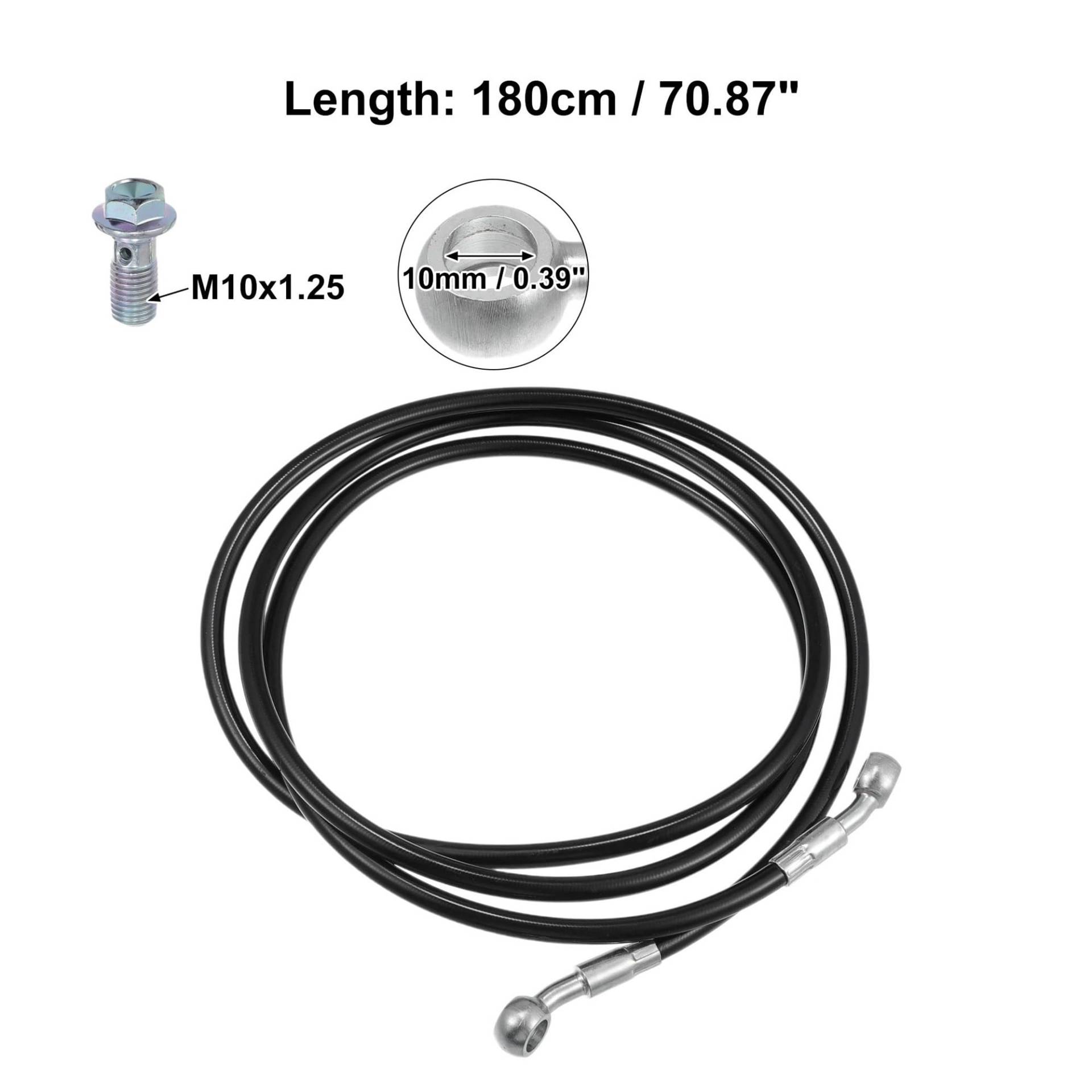 ROBAUN 1 Set 30/50/60/80/90/100/110/150/180/200/220cm Brems Schlauch Motorrad Hydraulische Bremse Bike Linie Öl Schlauch Rohr(180cm) von ROBAUN