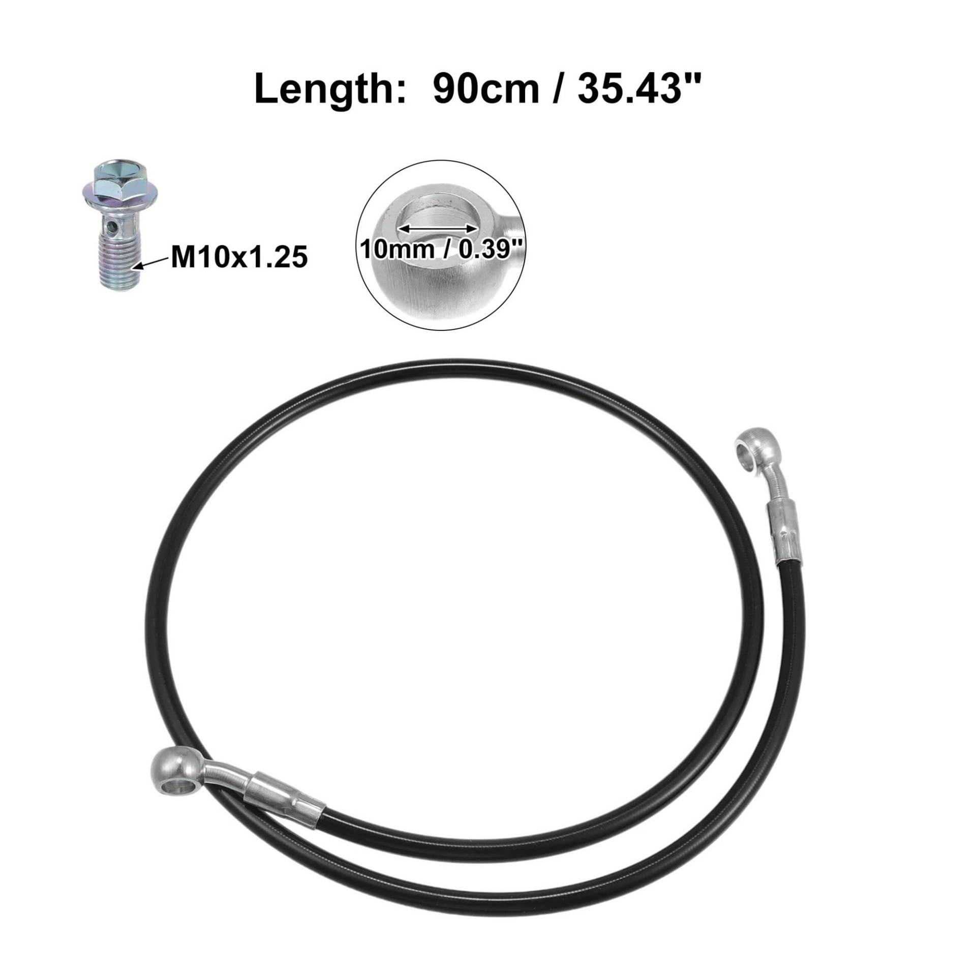 ROBAUN 1 Set 30/50/60/80/90/100/110/150/180/200/220cm Brems Schlauch Motorrad Hydraulische Bremse Bike Linie Öl Schlauch Rohr(90cm) von ROBAUN