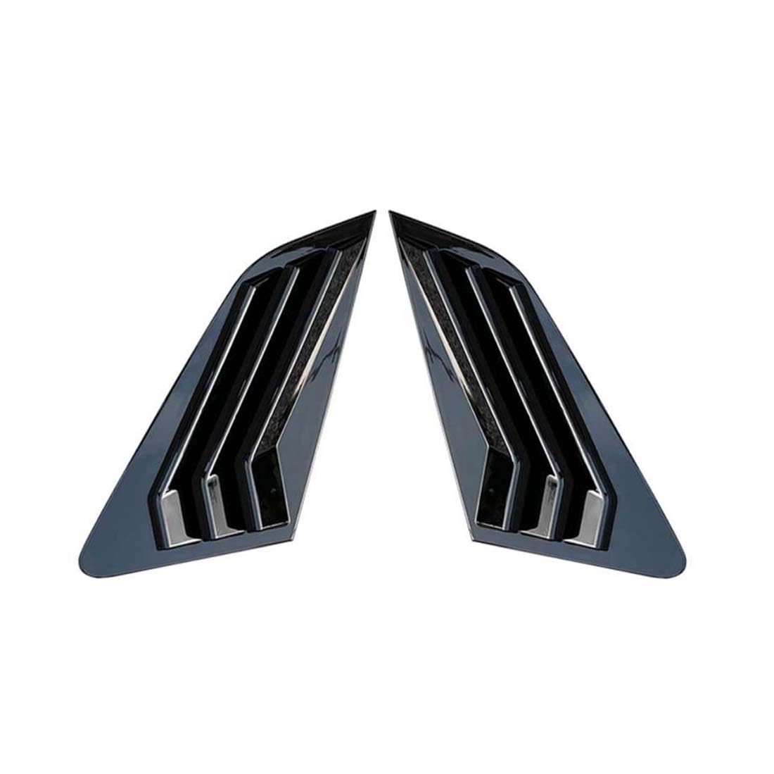 ROBAUN Auto-Heckfenster-Fensterladen-Abdeckungsverkleidung für Audi A3 8Y Sportback Hatchback 2021 2022, 2 Stück Fensterlamellen-Seitenlüftungsverkleidung,Gloss Black von ROBAUN