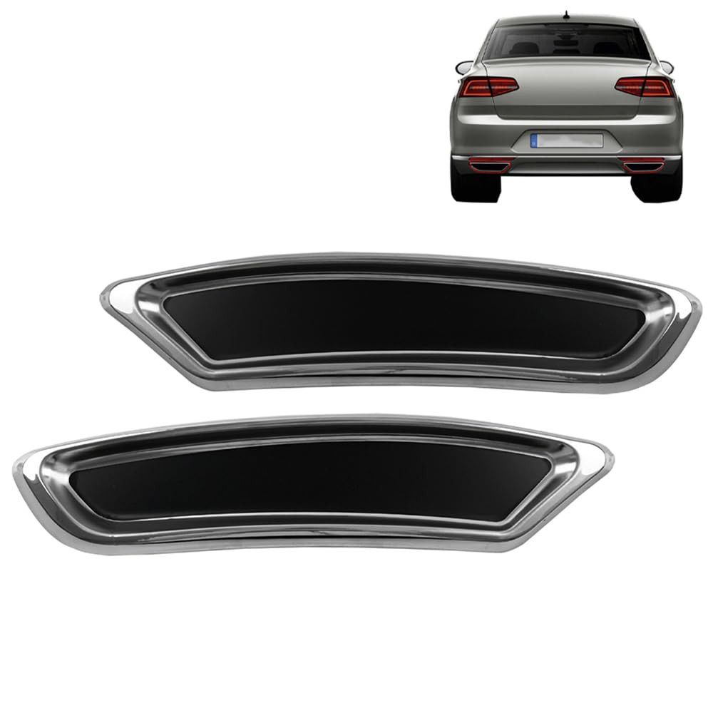 ROBUST 2x Chrom Edelstahl Auspuffrahmen Blenden für Volkswagen Passat B8 2014-2019 von ROBUST CAR PARTS