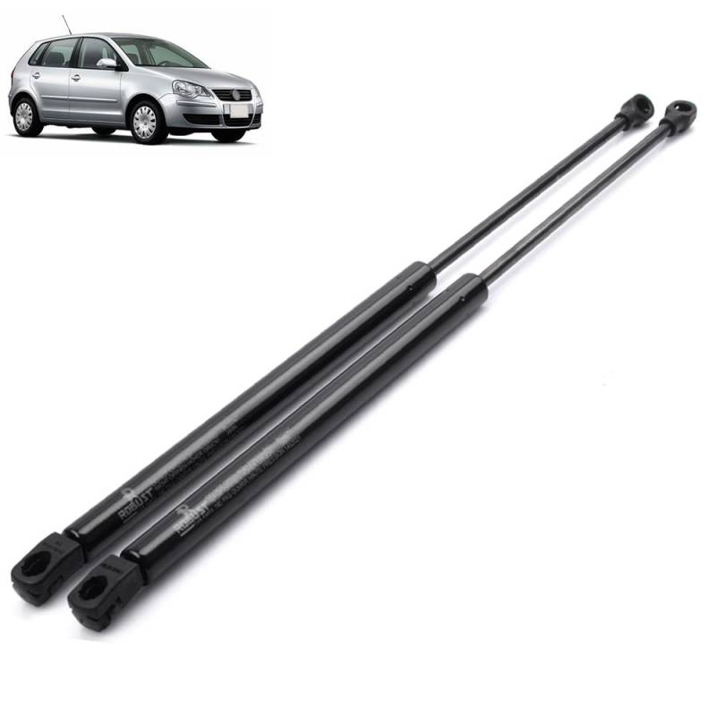 ROBUST 2x Dämpfer Heckklappe 380 N Schrägheck für Volkswagen Polo 6Q6827550C 2001-2009 von ROBUST CAR PARTS