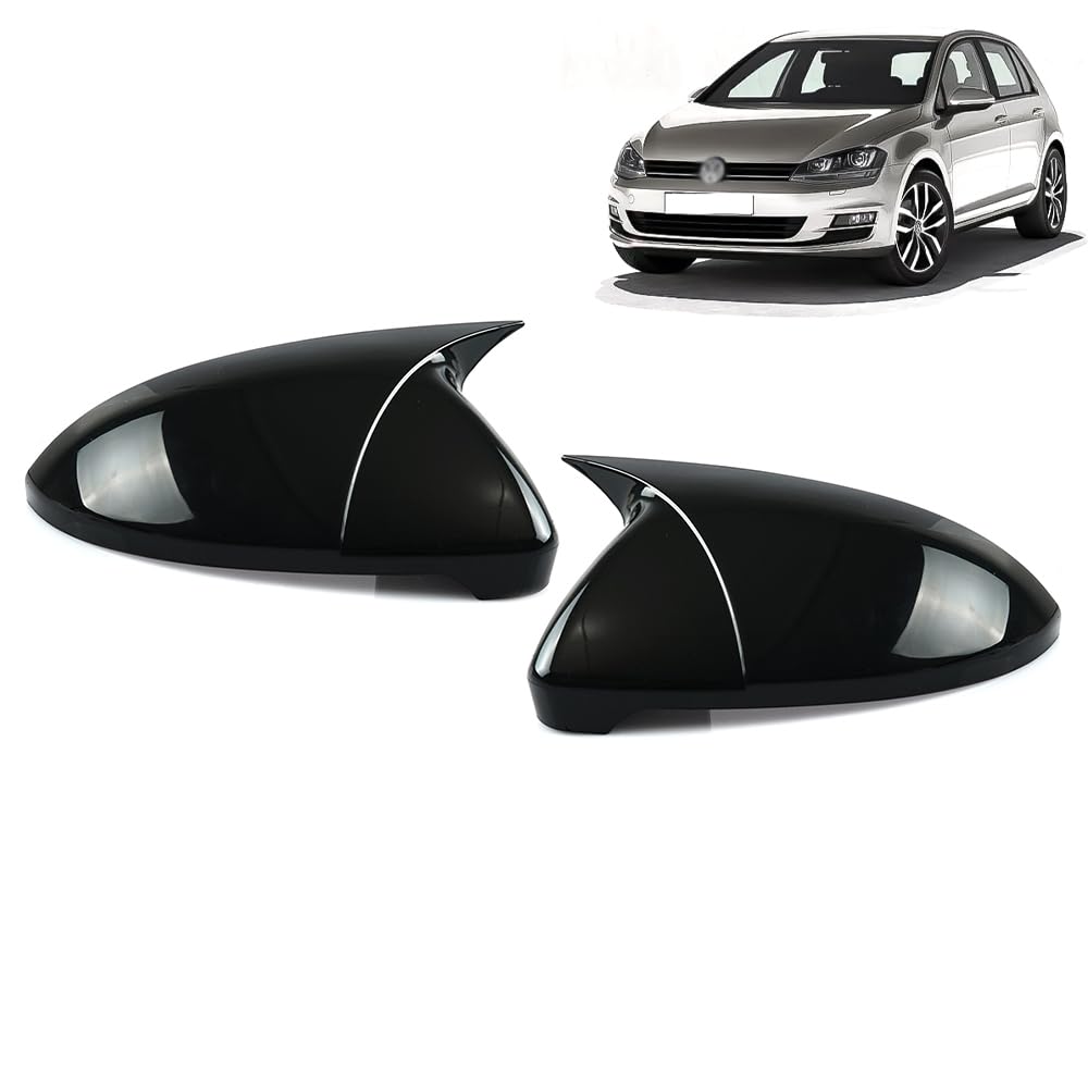 ROBUST 2x Spiegelkappen Spiegelabdeckung Schwarz Glänzend für Volkswagen Golf Mk7 2012-2019 ROBUST 2x Spiegelkappen Spiegelabdeckung Schwarz Glänzend für Volkswagen Golf Mk7 2012-2019 von ROBUST CAR PARTS