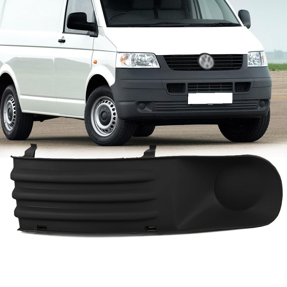 ROBUST GITTERBLENDE STOSSSTANGE NEBELSCHEINWERFER LINKS FÜR VW TRANSPORTER T5 (03-09) - Schwarz - Kunststoff - Van - Automobil-Zubehörteil - Grille - Fahrzeuggitter von ROBUST CAR PARTS
