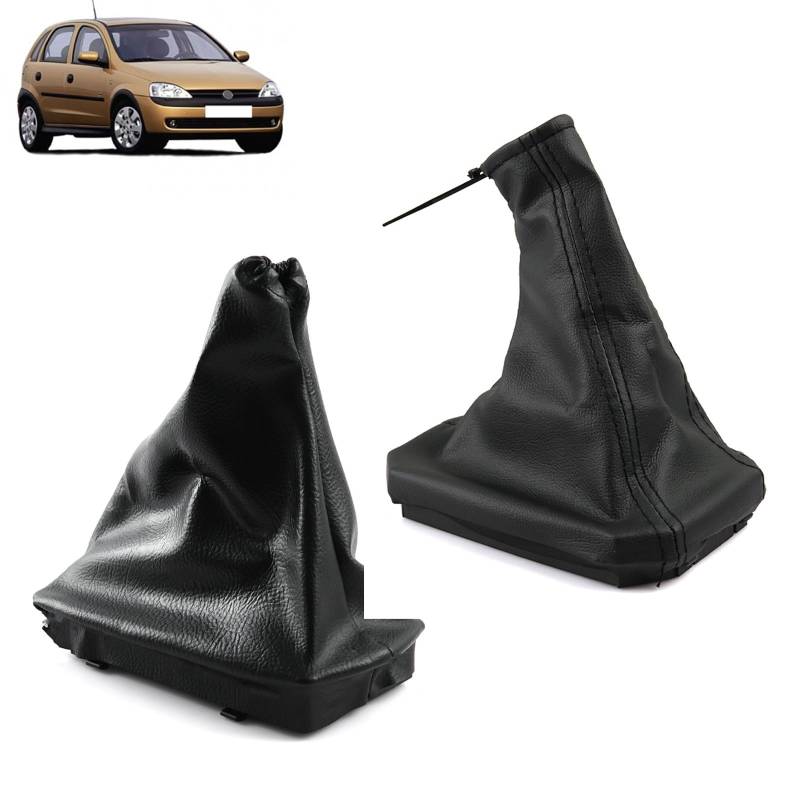 ROBUST Schaltsack Schaltmanschette & Handbremssack Schwarz für Opel Corsa C 2000-2009 von ROBUST CAR PARTS