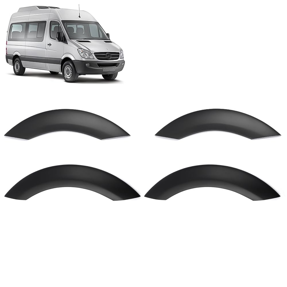 ROBUST Kotflügel Verbreiterung Radlaufschutz für Mercedes Sprinter Volkswagen Crafter 2006-2018, Schwarz, 4 Stück, ABS, Selbstklebend, Front- und Heckaußenseite ROBUST Kotflügel Verbreiterung Radlaufschutz für Mercedes Sprinter Volkswagen Crafter 2006-2018, Schwarz, 4 Stück, ABS, Selbstklebend, Front- und Heckaußenseite von ROBUST CAR PARTS