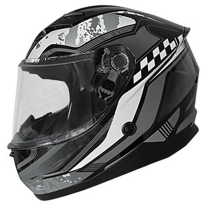 Büse Rocc 42 Jr Kinder Integralhelm Grau Schwarz Weiss ROCC von ROCC