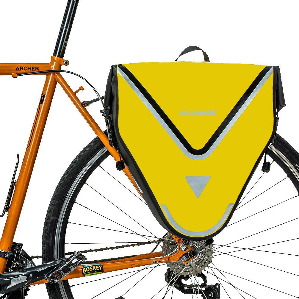 ROCKBROS Fahrrad Gepäckträgertasche Fahrradtasche 100% wasserdichte Transporttasche Hinterradtaschen mit Schultergurt 20L Gelb/Schwarz Gold ROCKBROS Fahrrad Gepäckträgertasche Fahrradtasche 100% wasserdichte Transporttasche Hinterradtaschen mit Schultergurt 20L Gelb/Schwarz Gold von ROCKBROS