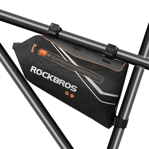 ROCKBROS Fahrrad Rahmentasche wasserdichte Fahrradtasche Rahmen 3,5L Dreiecktasche Schwarz für Moutainbike Rennrad von ROCKBROS