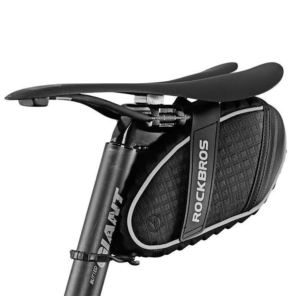 ROCKBROS Fahrrad Satteltaschen Fahrradsitz Taschen Werkzeugtasche Fahrradtasche Wasserabweisend beim Leichten Regen Reflektierend von ROCKBROS