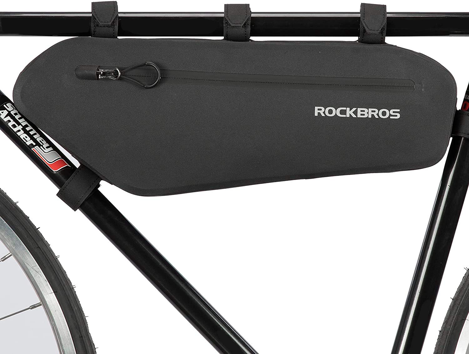 ROCKBROS Fahrradtasche Rahmen Wasserdicht Rahmentasche Bike Bag Dreiecktasche ca.4L Schwarz von ROCKBROS