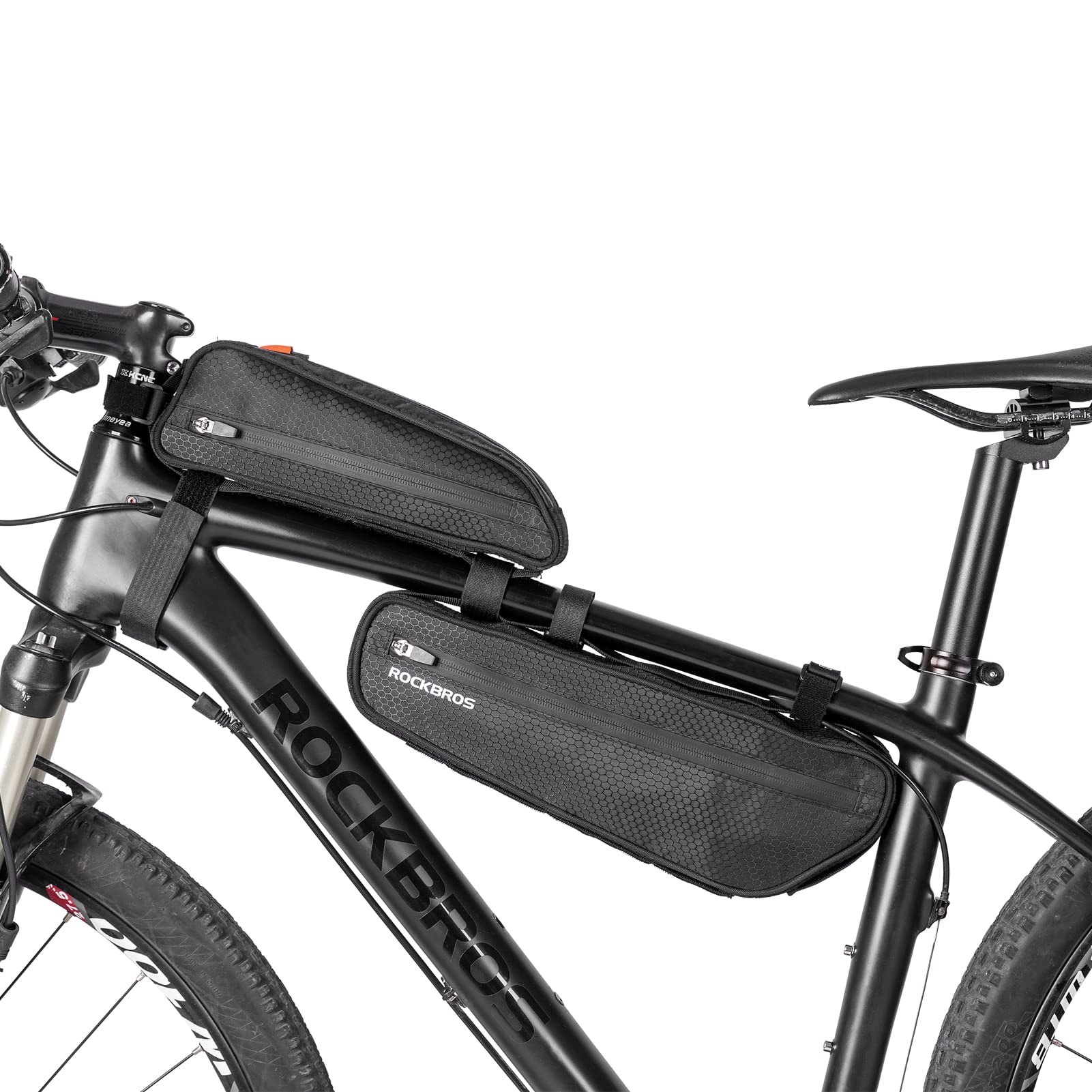 ROCKBROS Fahrradtasche Set, Fahrrad Lenkertasche + Rahmentasche, 2 in 1 Abnehmbare Dreiecktasche für MTB Rennrad E-Bikes 2,5L von ROCKBROS
