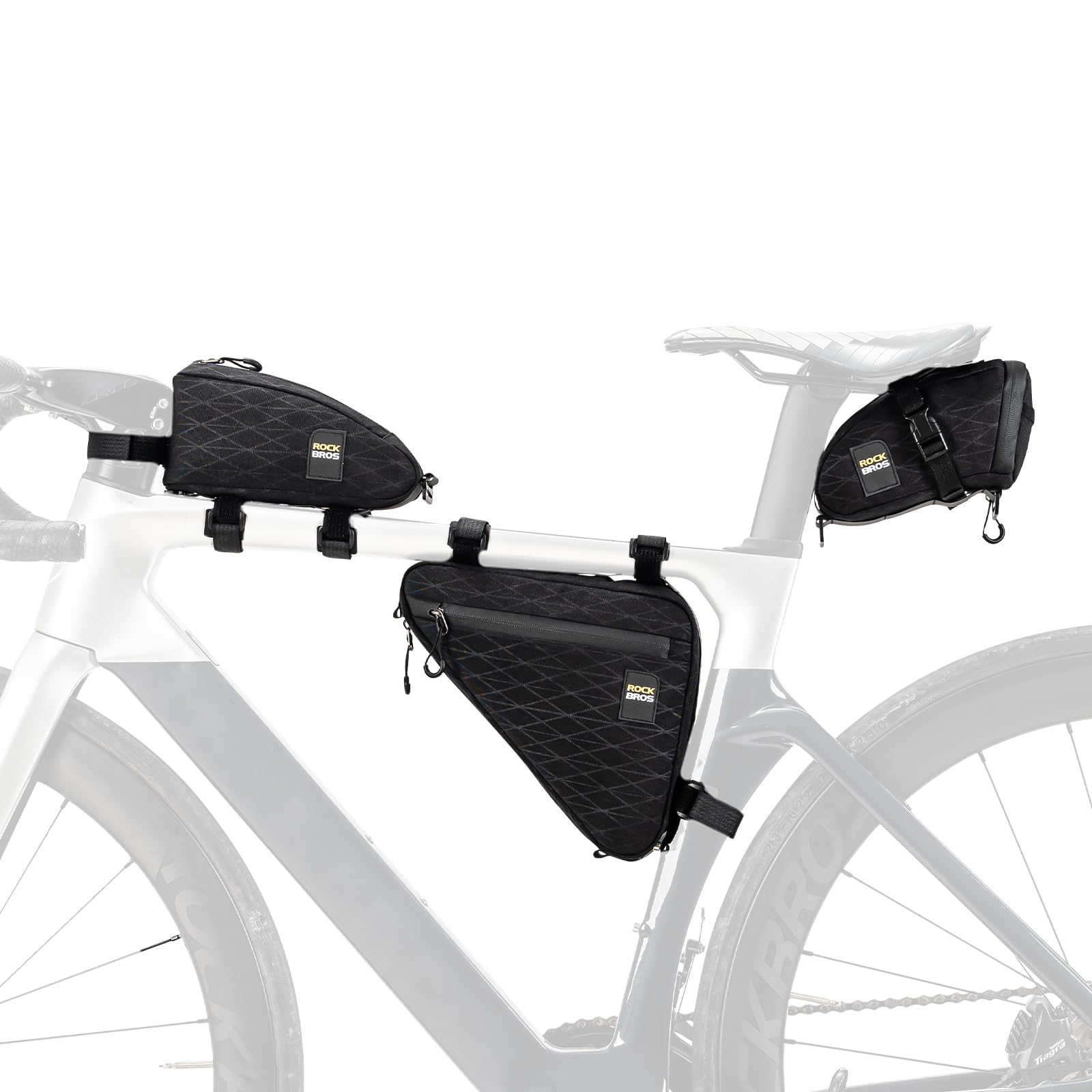 ROCKBROS Fahrradtasche Set Rahmentasche*2 + Satteltasche*1 Abnehmbare Tragbare ca. 1,2L 3 in 1 Umhängetasche mit Verstellbarer Schultergurt für Rennräder MTBs Citybikes E-Bikes Damen & Herren ROCKBROS Fahrradtasche Set Rahmentasche*2 + Satteltasche*1 Abnehmbare Tragbare ca. 1,2L 3 in 1 Umhängetasche mit Verstellbarer Schultergurt für Rennräder MTBs Citybikes E-Bikes Damen & Herren von ROCKBROS