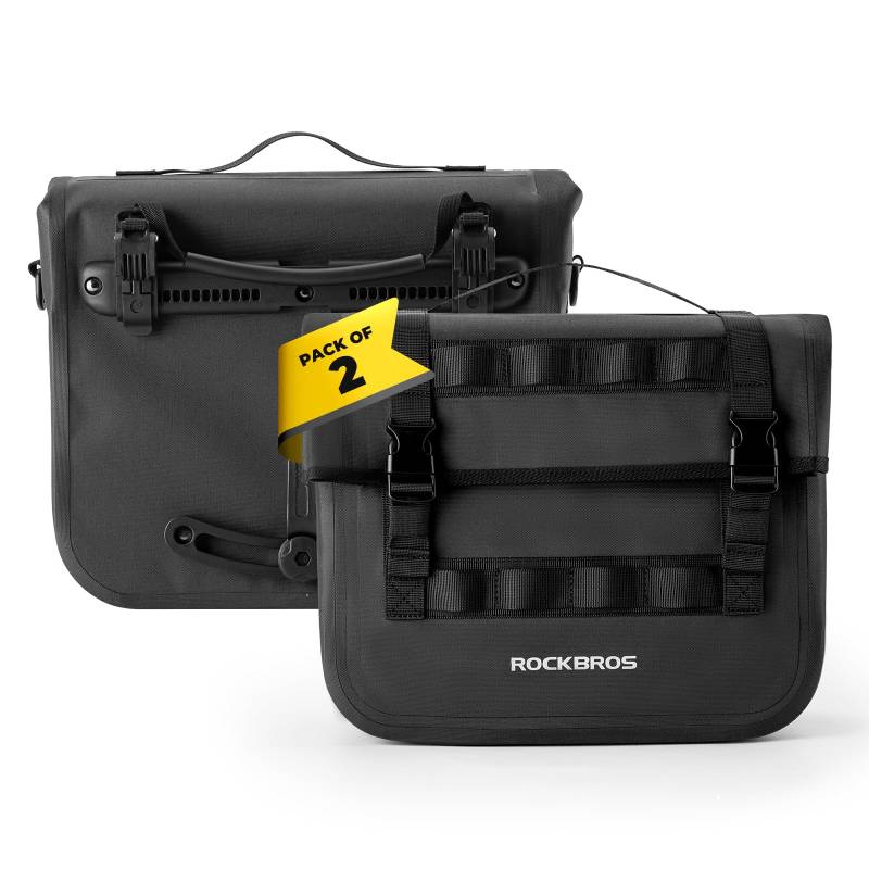 ROCKBROS Fahrradtasche für Gepäckträger Hinterradtaschen mit Schultergurt Fahrrad Gepäckträgertasche hinten 15L wasserdicht Reisetasche Radfahren von ROCKBROS
