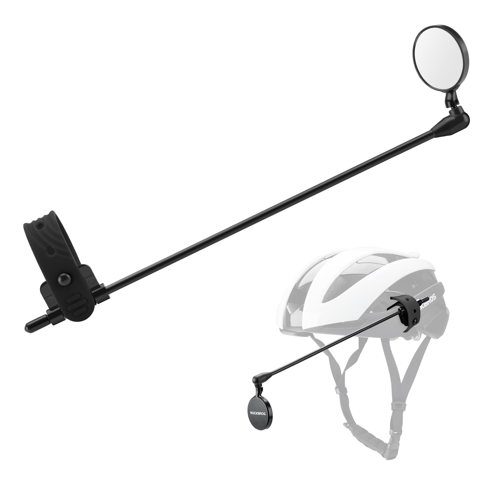 ROCKBROS Helmspiegel, Fahrradspiegel für Helm 360 Grad Verstellbar Fahrrad Rückspiegel Leicht für Radfahren von ROCKBROS