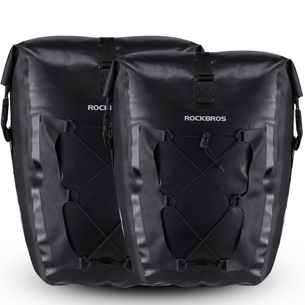 ROCKBROS Hinterradtasche 100% wasserdichte Gepäckträgertasche Fahrrad Transporttaschen Taschen Mit Netztasche 27L ROCKBROS Hinterradtasche 100% wasserdichte Gepäckträgertasche Fahrrad Transporttaschen Taschen Mit Netztasche 27L von ROCKBROS
