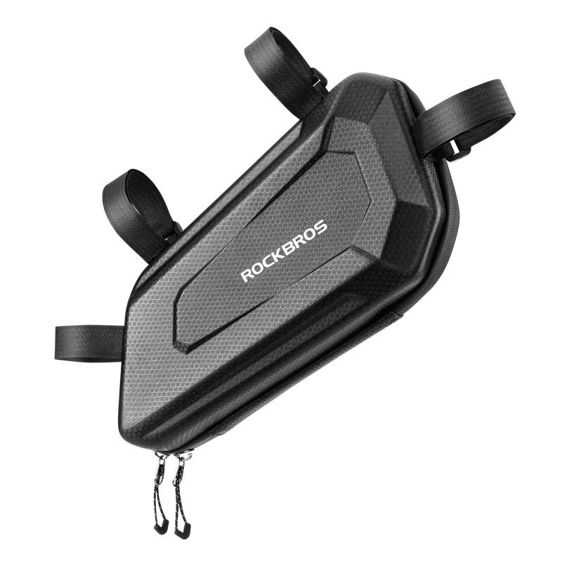 ROCKBROS Motorradtasche Rahmentasche Motorrad wasserdichte Motorrad Werkzeugtasche ca.1,5L Schwarz, Kompatibel mit meisten Motorrädern von ROCKBROS
