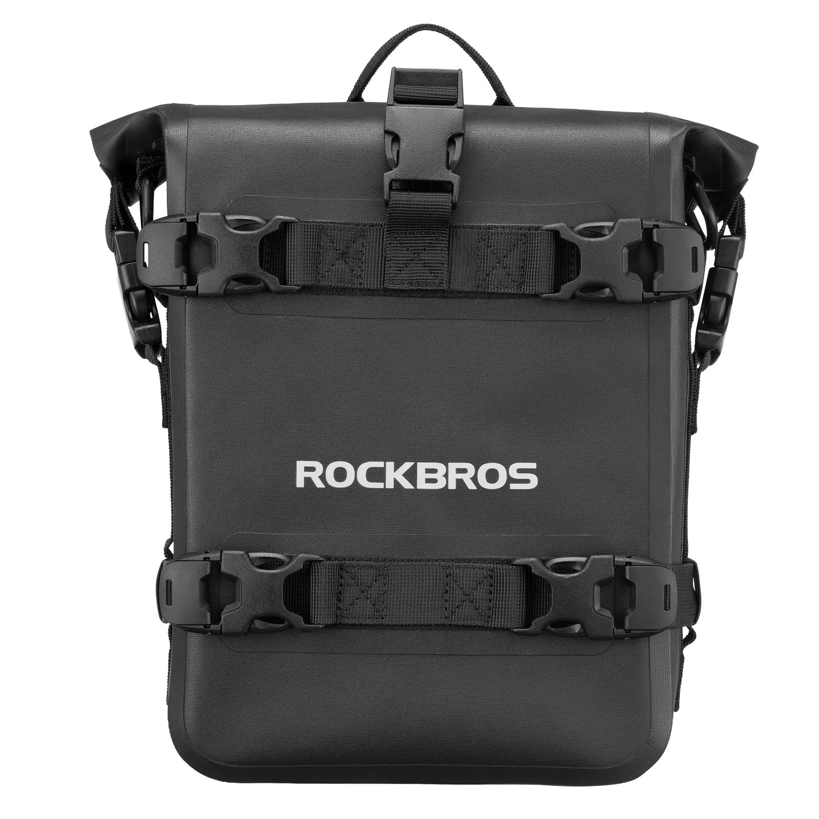ROCKBROS Motorradtasche Seitentasche 100% Wasserdicht Motorrad Satteltasche mit Schultergurt ca.5L Schwarz von ROCKBROS