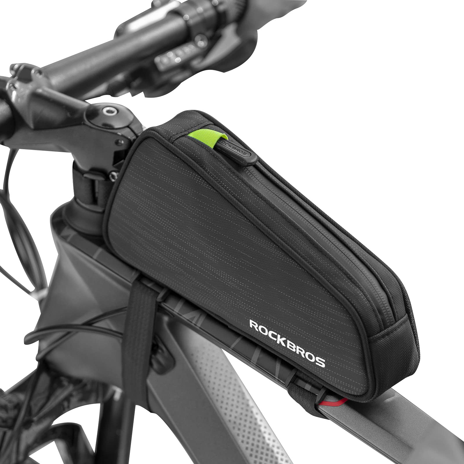 ROCKBROS Rahmentasche Fahrrad Oberrohrtasche Schmale Form Fahrradtasche für MTB, Rennrad, E-Bike ca. 1,1L von ROCKBROS