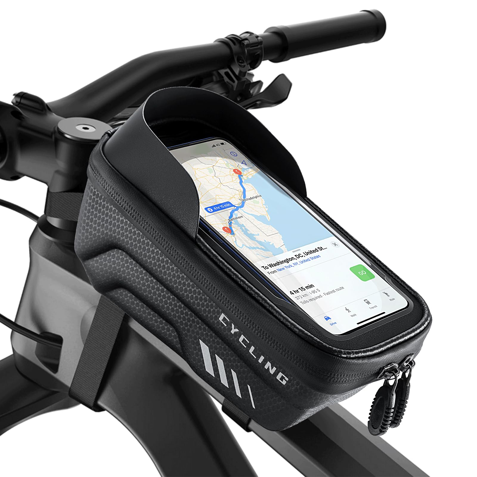 ROCKBROS Rahmentasche Fahrrad Wasserdicht Handyhalterung Fahrrad Lenkertasche mit Touchscreen Handytasche für Smartphones bis zu 6.7 Zoll für MTB, Rennrad, Ebikes von ROCKBROS