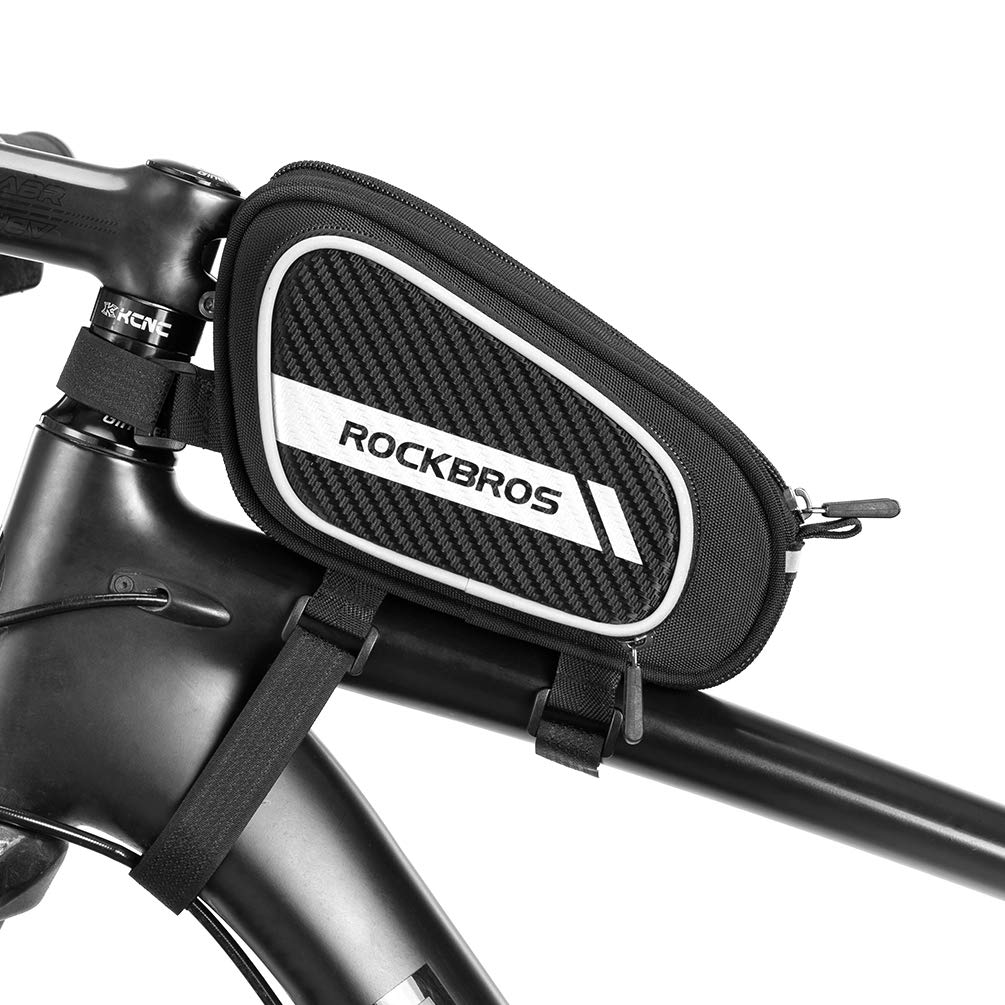 ROCKBROS Rahmentasche Fahrradtasche für Fahrrad Oberrohrtasche mit Reflektierende, 2 Seitentaschen Lenkertasche 1.8L von ROCKBROS