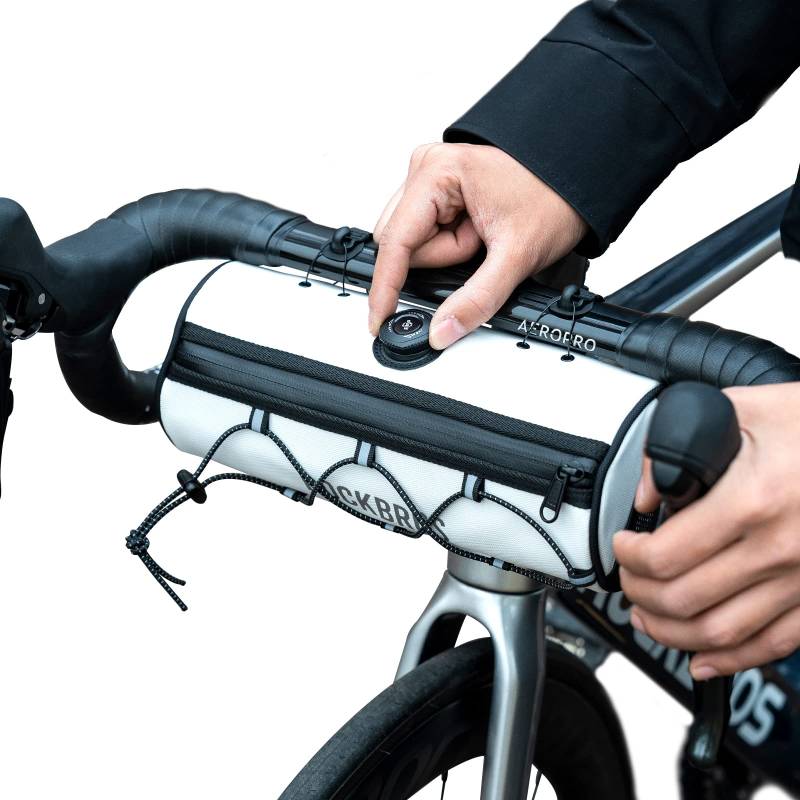 ROCKBROS Road-to-Sky Fahrrad Lenkertasche Fahrradtasche Lenker Vordertasche 1,5L Wasserabweisend Reflektierend Modern 5 Farben für Mountainbikes, Rennräder, Citybikes Weiß von ROCKBROS