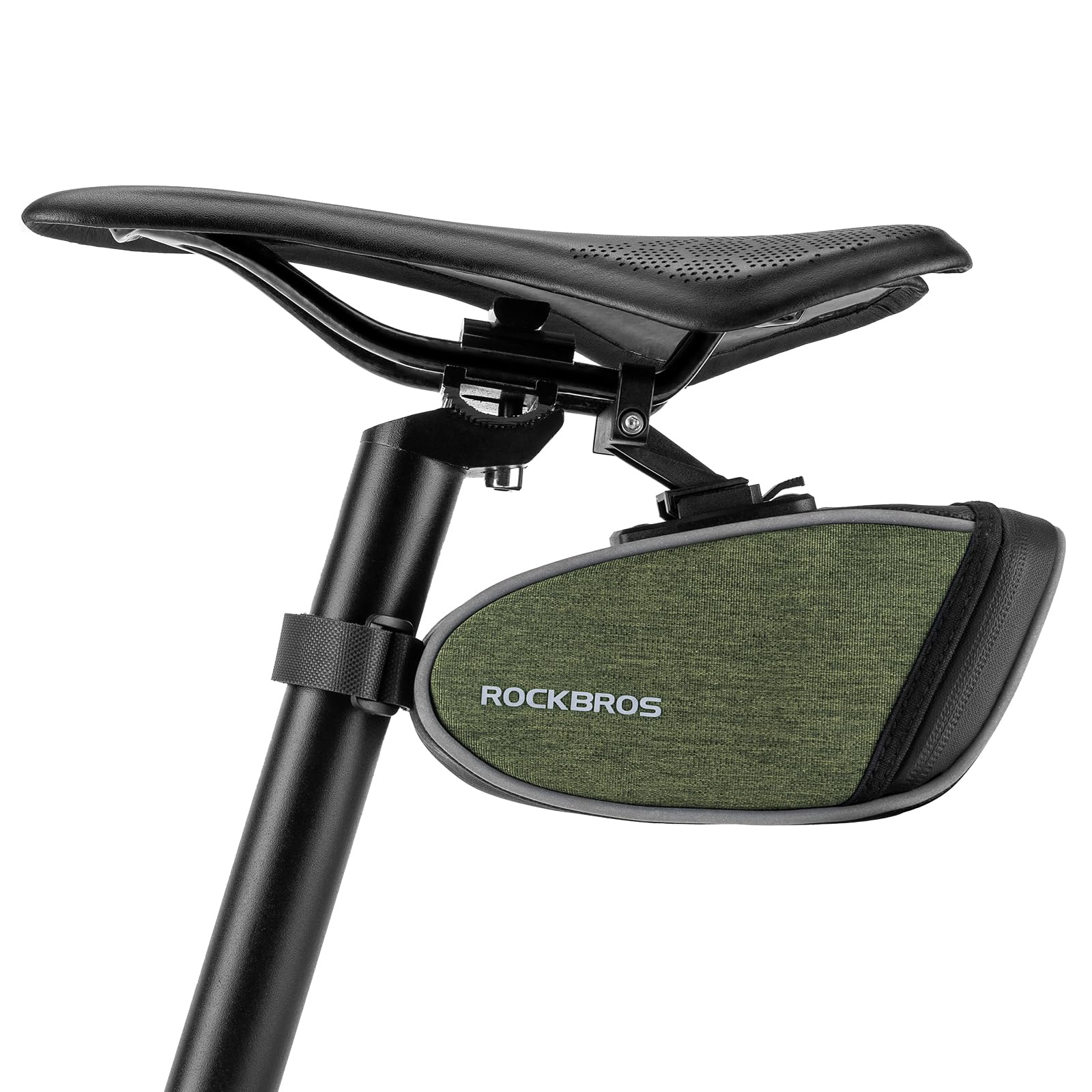 ROCKBROS Satteltaschen für Fahrrad Rennrad Fahrradsitztasche Fahrradtasche Werkzeugtasche Wasserabweisend Reflektierend mit Halterung von ROCKBROS