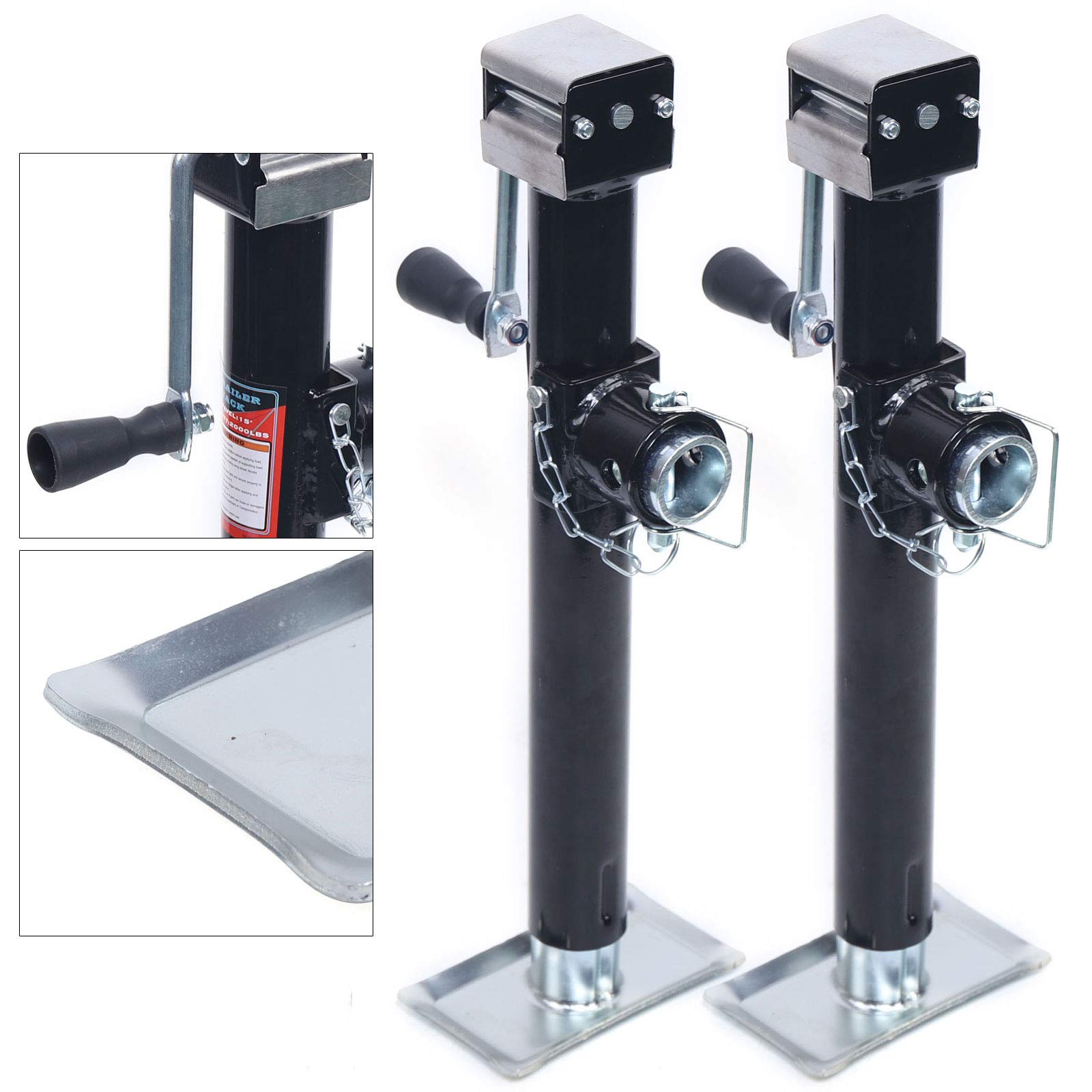 ROGONPDK 2 Stücke Anhängerstütze, Anhänger ausdrehbar Abstellstützen Anhängerstütze Tragfähigkeit 2000 Pfund 45-71cm Verstellbar Baggerstütze Stützfuss Wohnwagen ROGONPDK 2 Stücke Anhängerstütze, Anhänger ausdrehbar Abstellstützen Anhängerstütze Tragfähigkeit 2000 Pfund 45-71cm Verstellbar Baggerstütze Stützfuss Wohnwagen von ROGONPDK