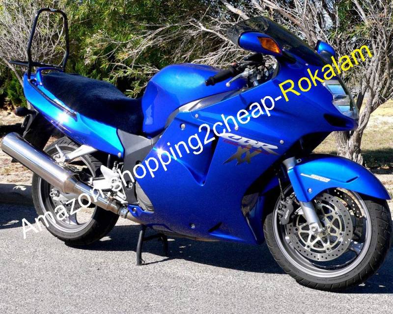 Blaue Verkleidung für CBR1100XX 96–07 CBR1100 XX CBR 1100XX 1996–2007 Motorrad Verkleidung Kit mit gratis Geschenk Windschutzscheibe (Spritzguss) von ROKALAM